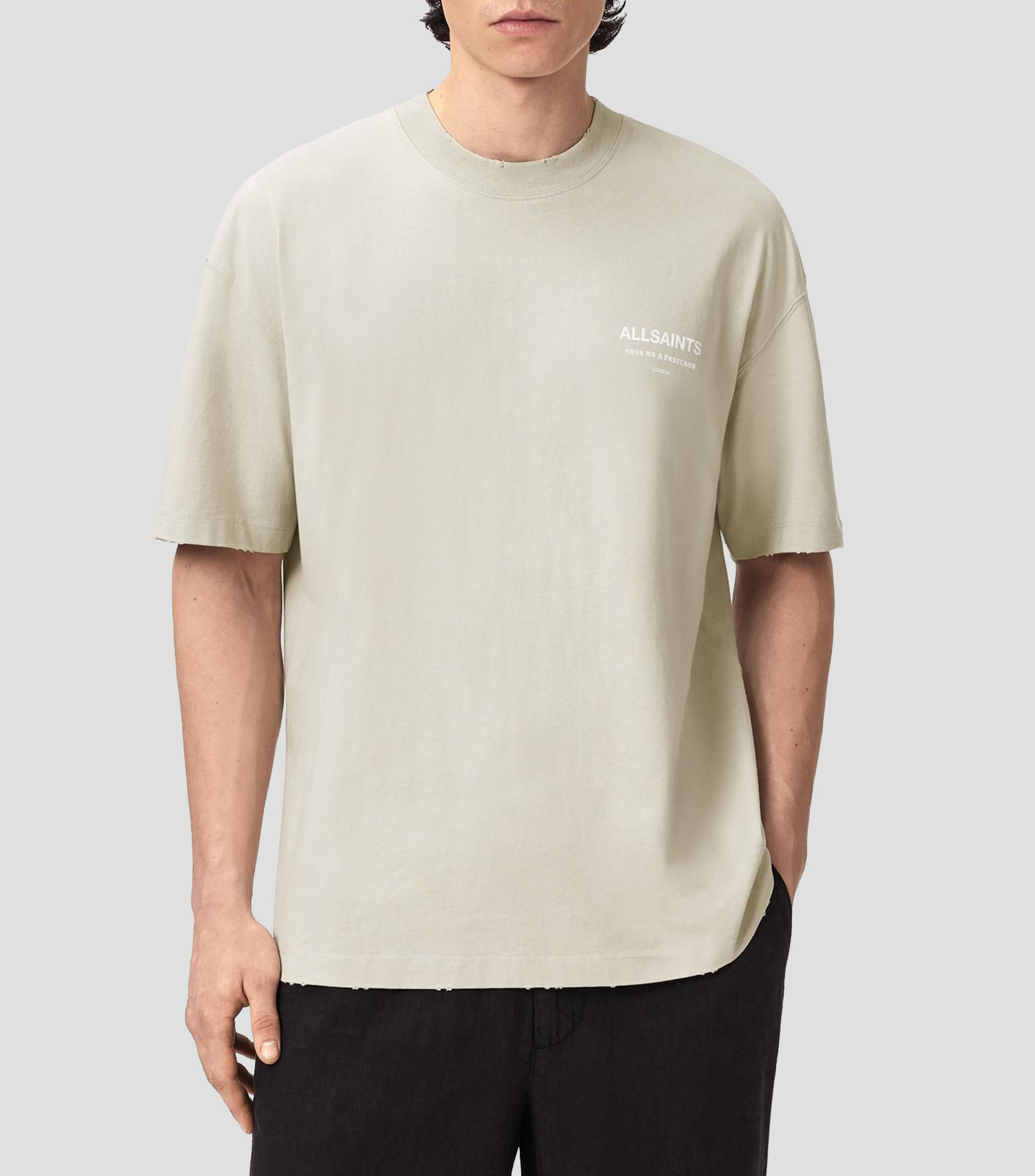 Playera de cuello redondo con manga corta estampada Hombre